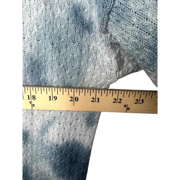 Knox Rose Womens Tie-Dye V-Neck Knit Pullover Sweater XL Blue - Picture 8 of 13